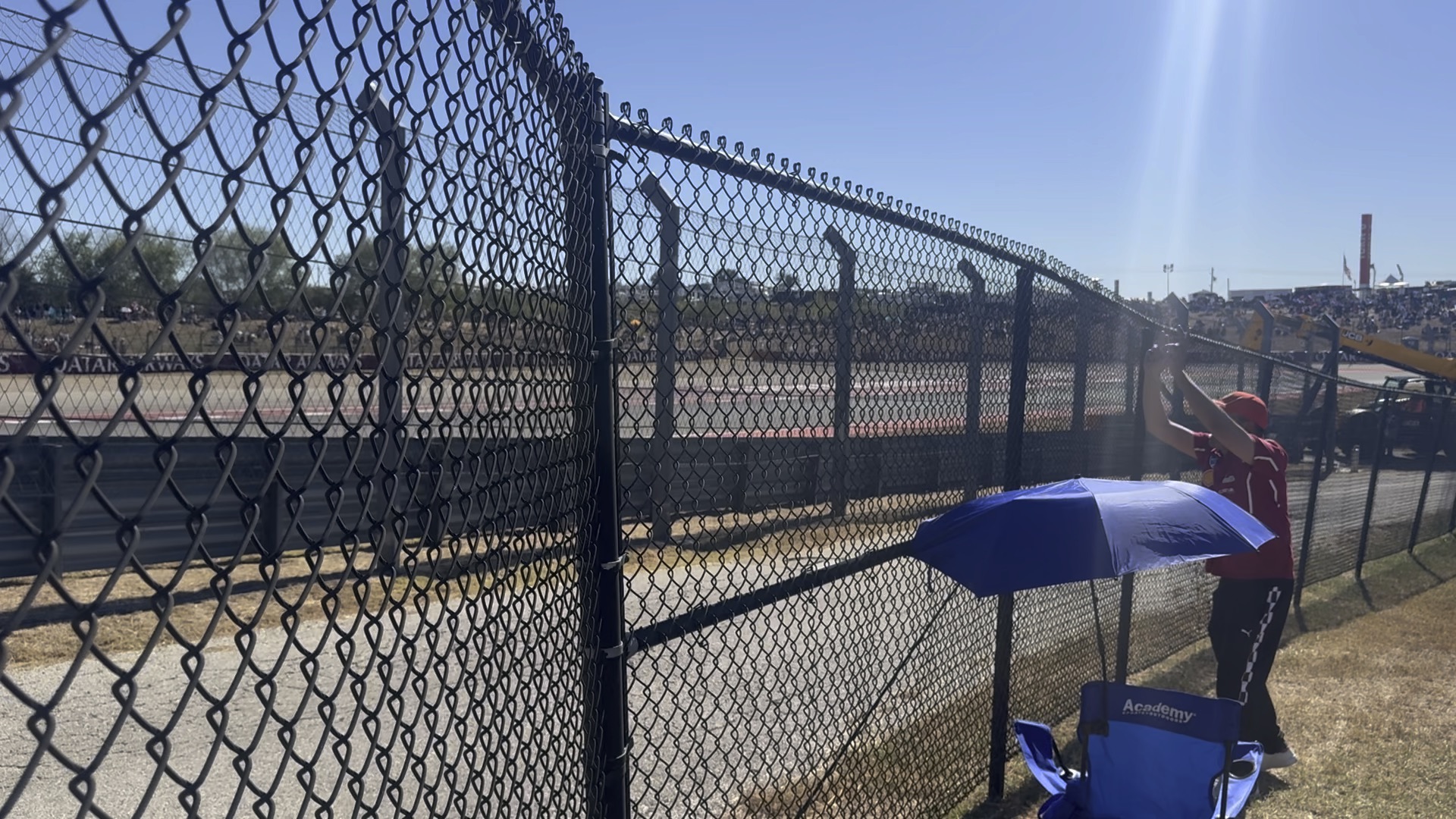 Chain link temporary fence panels on a construction site in Washington